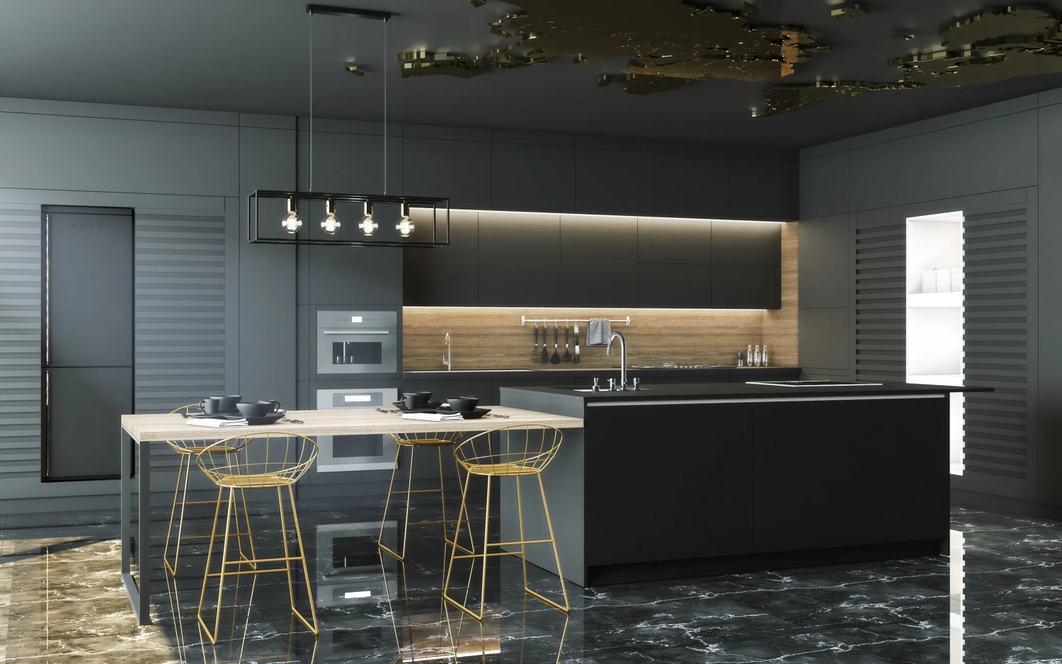 kitchen 3D Model .c4d .max .obj .3ds .fbx .stl .blend 