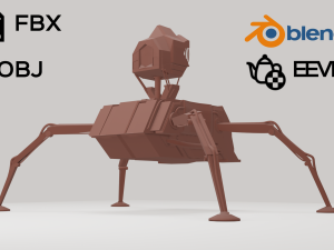 walking gear alien technology Modelo 3D