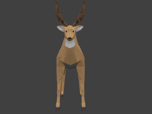 low poly animal- deer 3D Model