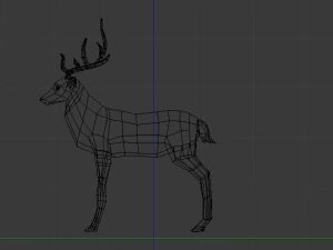 low poly animal- deer 3D Model