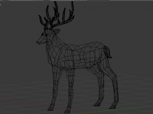 low poly animal- deer 3D Модель