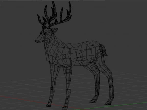low poly animal- deer 3D Model