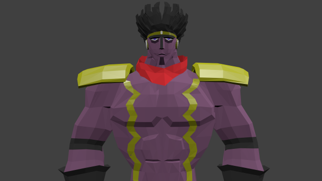 star platinum - low poly 3D Model .c4d .max .obj .3ds .fbx .stl .blend 