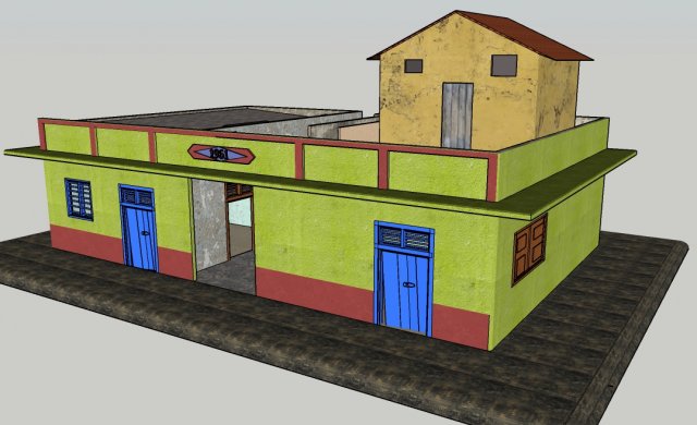 3d house for gaming 3D Модель .c4d .max .obj .3ds .fbx .stl .blend 