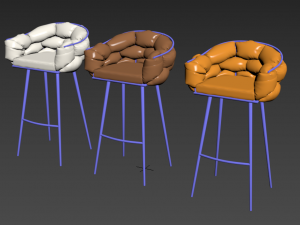 bar chair loft designe 30461 30462 30463 model 3D Model