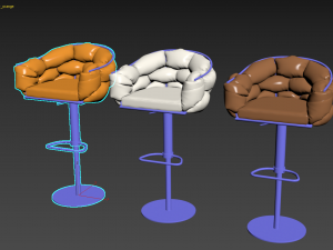 bar chair loft designe 30464 30465 30466 model 3D Model