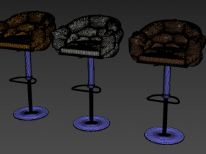bar chair loft designe 30464 30465 30466 model 3D Model
