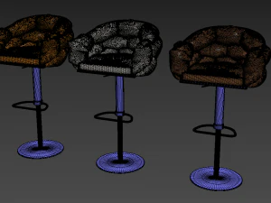 bar chair loft designe 30464 30465 30466 model 3D Model
