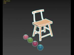 wooden chair loftdesigne 35556 35557 35558 35559 35560 model 3D Model