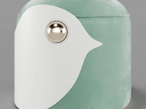 pufs circu animal stools collection 3D Model