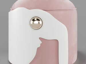 pufs circu animal stools collection Model 3D