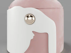 pufs circu animal stools collection 3D Model