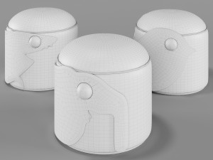 pufs circu animal stools collection Model 3D