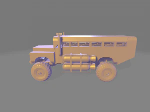 &ocirc;nibus cruzado Modelo 3D