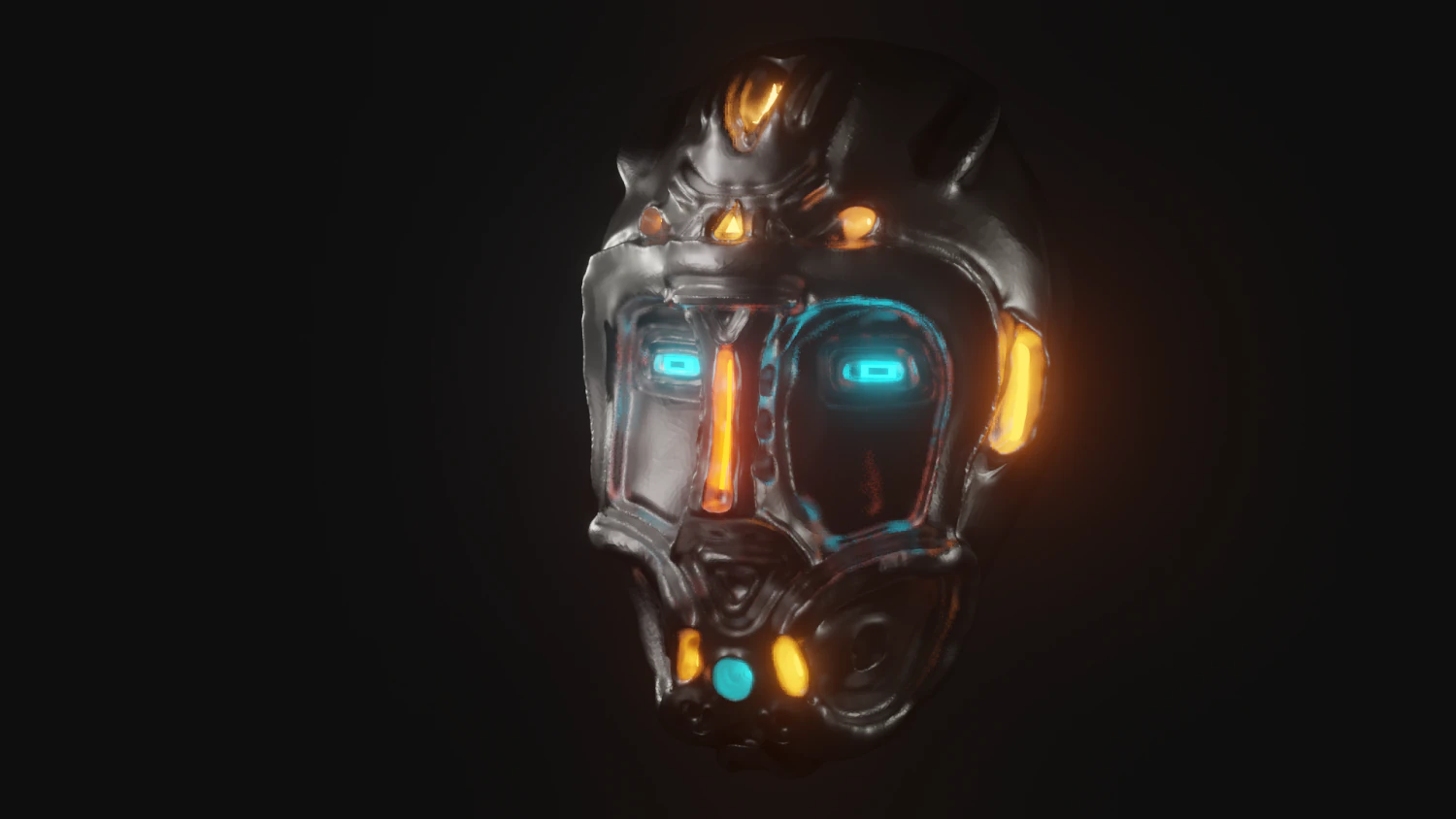 robot head 3D Model .c4d .max .obj .3ds .fbx .stl .blend 