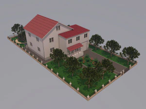 two-story house 3D Model