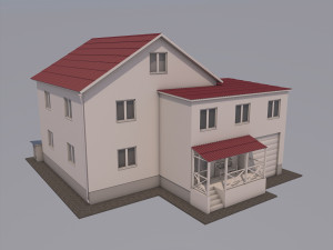 two-story house 3D 模型