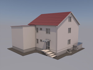two-story house 3D 模型