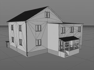 two-story house 3D Model