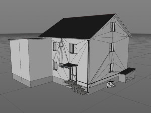 two-story house 3D 模型