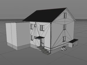 two-story house 3D Model
