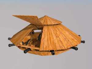 танк - леонардо да вінчі 3D Модель