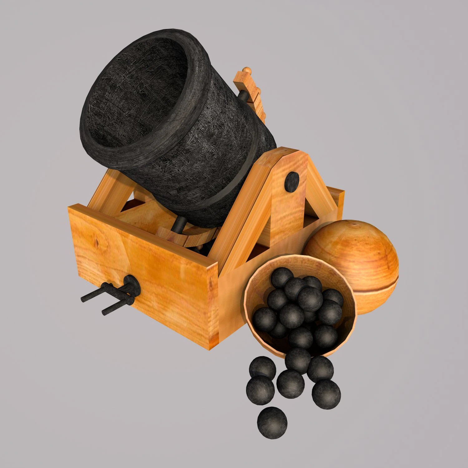 mortar - leonardo da vinci 3D Model .c4d .max .obj .3ds .fbx .stl .blend 