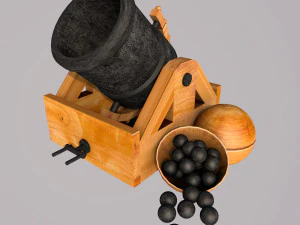 morteiro - leonardo da vinci Modelo 3D