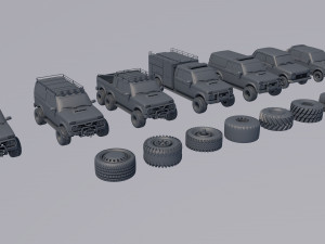 vaz niva offroad pack 3D Model