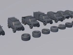 vaz niva offroad-pakket 3D Model