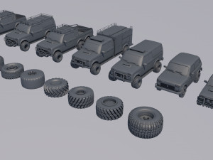 vaz niva offroad pack 3D Model