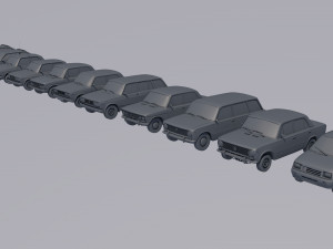 vaz collection 13 cars 3D Model