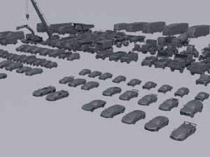 cars collection 3D 模型
