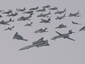 planes and helicopters collection 3D Модель