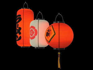 Japanese Lantern 3D Model