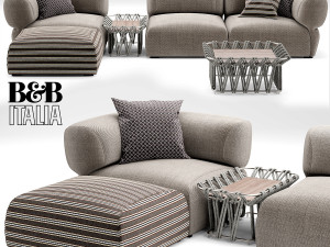butterfly bt007 sofa bb italia Modello 3D