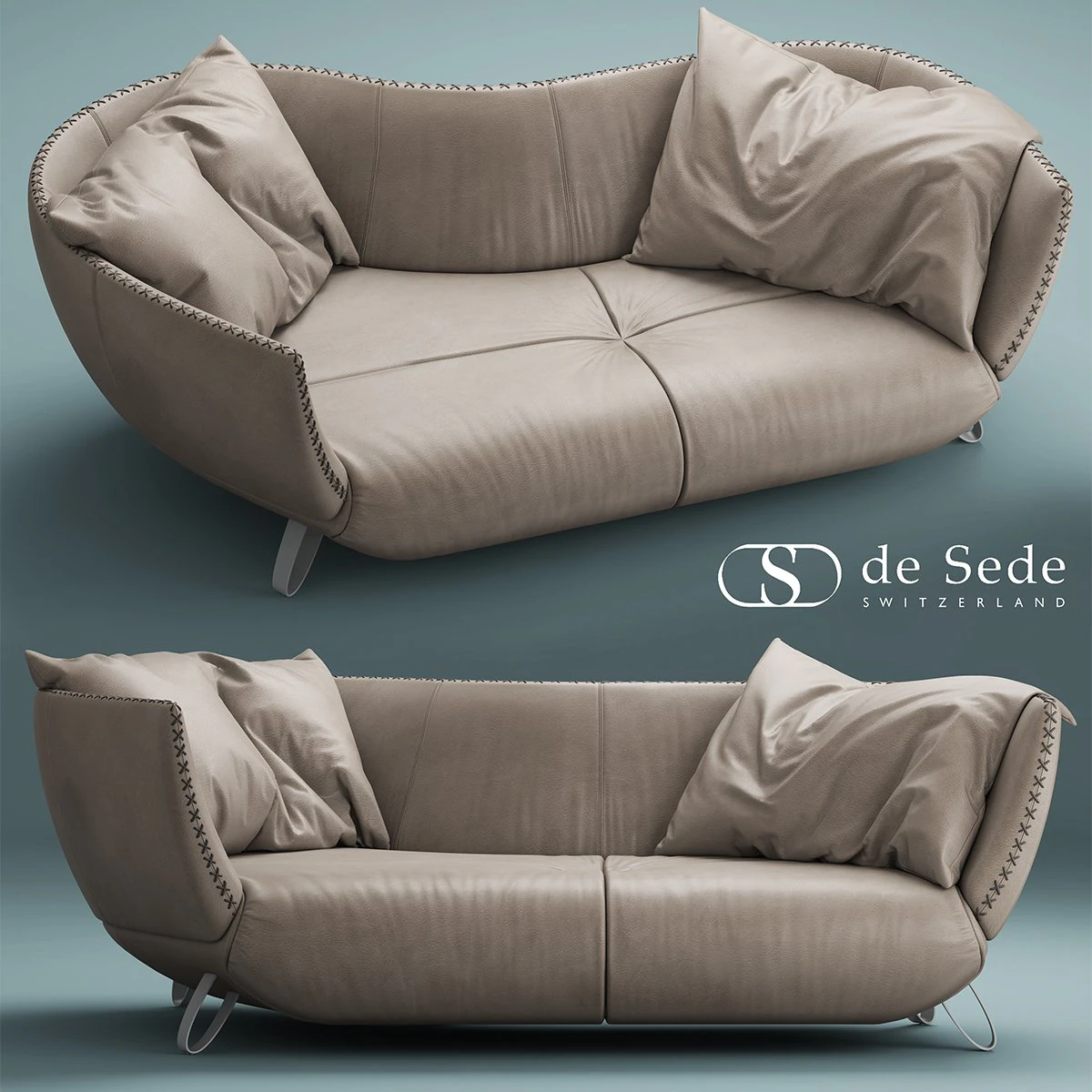desede ds-102 sofa 3D Model .c4d .max .obj .3ds .fbx .stl .blend