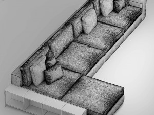 sofa ditre italia urban 3D Model