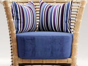 varaschin tonkino sofa and armchair Modèle 3D