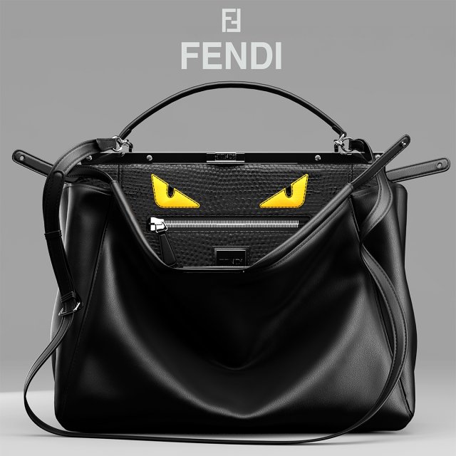 fendi bags peekaboo 3D 모델 .c4d .max .obj .3ds .fbx .stl .blend 