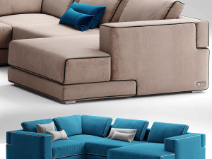 sofa sloane fendi casa 3D Model