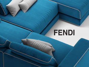 sofa sloane fendi casa 3D Model