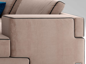 sofa sloane fendi casa 3D Model