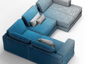 sofa sloane fendi casa 3D Model