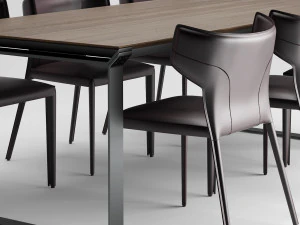 chair and table natuzzi pi greco omega 3D Model