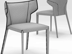 chair and table natuzzi pi greco omega 3D Model
