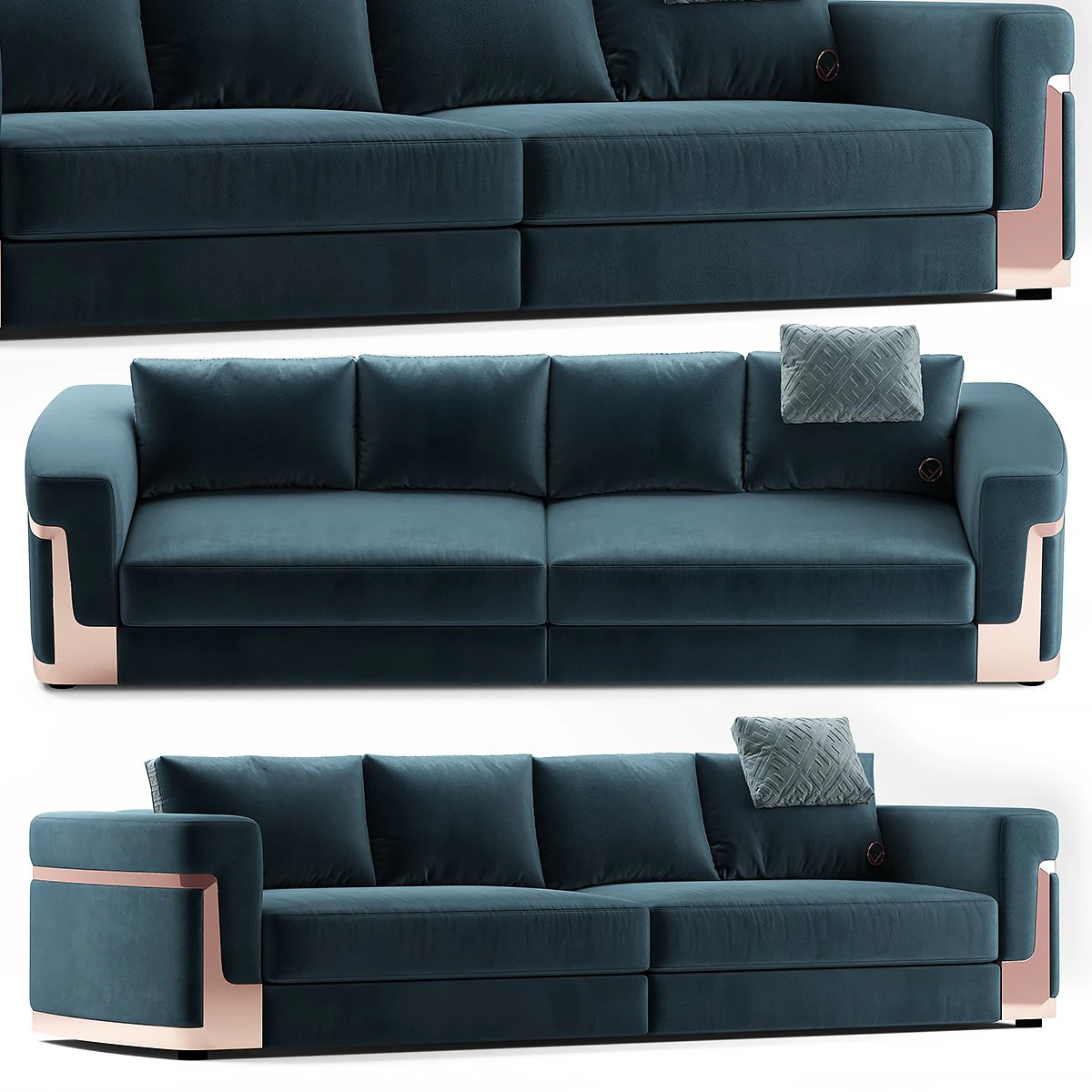 fendi ray sofa 3D Model .c4d .max .obj .3ds .fbx .stl .blend 