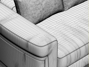 fendi ray sofa Modello 3D