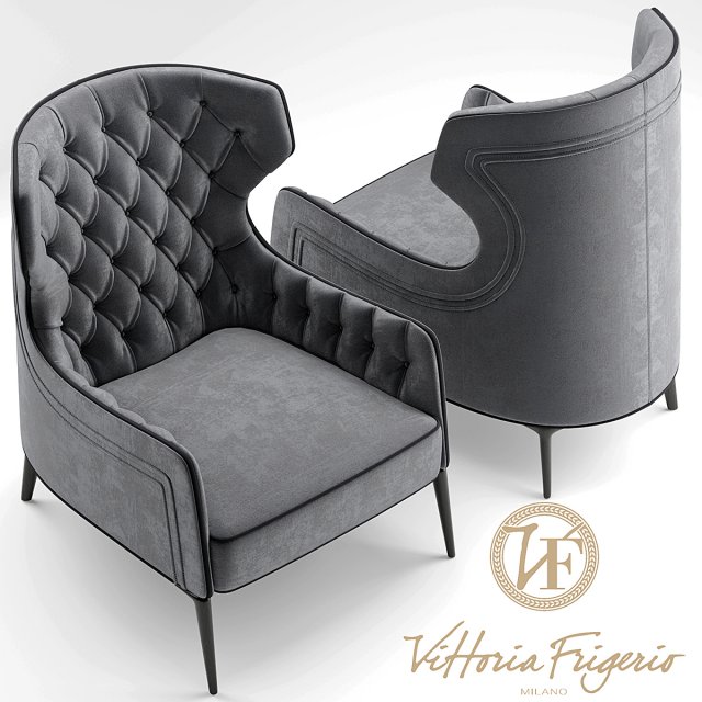 armchair vittoria frigerio piola bergere 3D Модель .c4d .max .obj .3ds .fbx .stl .blend 