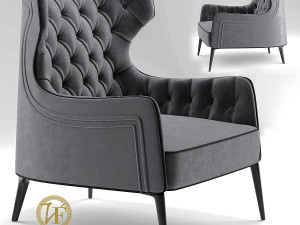 armchair vittoria frigerio piola bergere 3D Модель